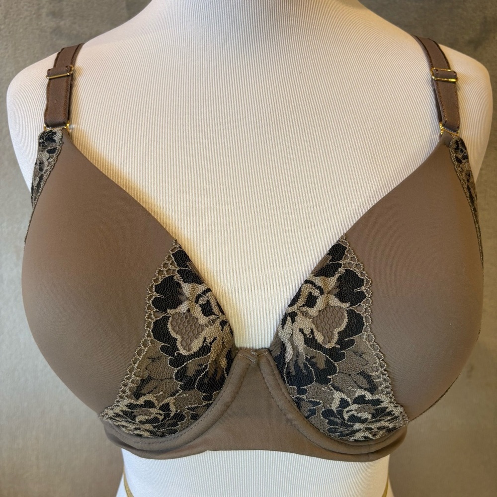 SOMA Embraceable Perfect Coverage Elegant Lace Bra Bralette Sz 34DD